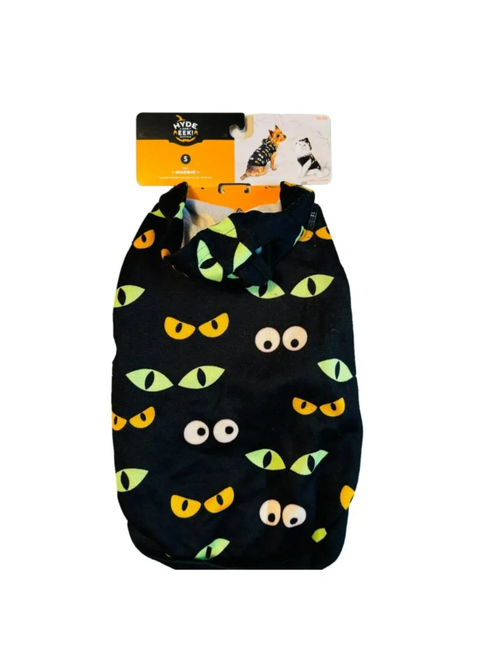 Glowing Eyes Hoodie Dog and Cat Costume - S